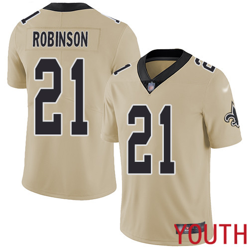 New Orleans Saints Limited Gold Youth Patrick Robinson Jersey NFL Football #21 Inverted Legend Jersey->women nfl jersey->Women Jersey